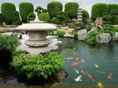 thiết kế sân vườn theo phong cách Nhật Bản